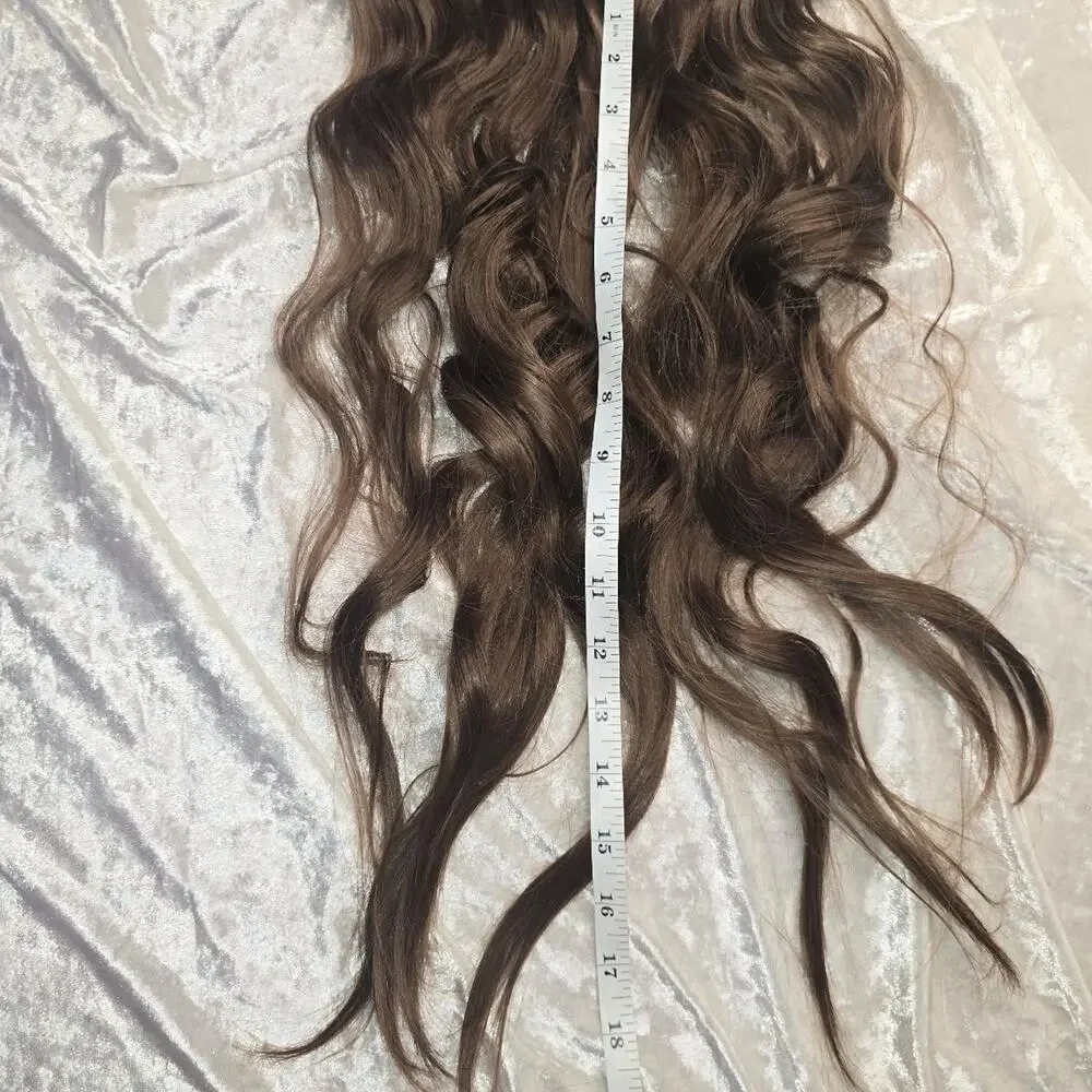 Brown long headband extension (Synthetic Wavy)